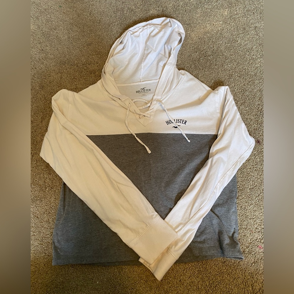 Hollister long sleeve shirt with hood